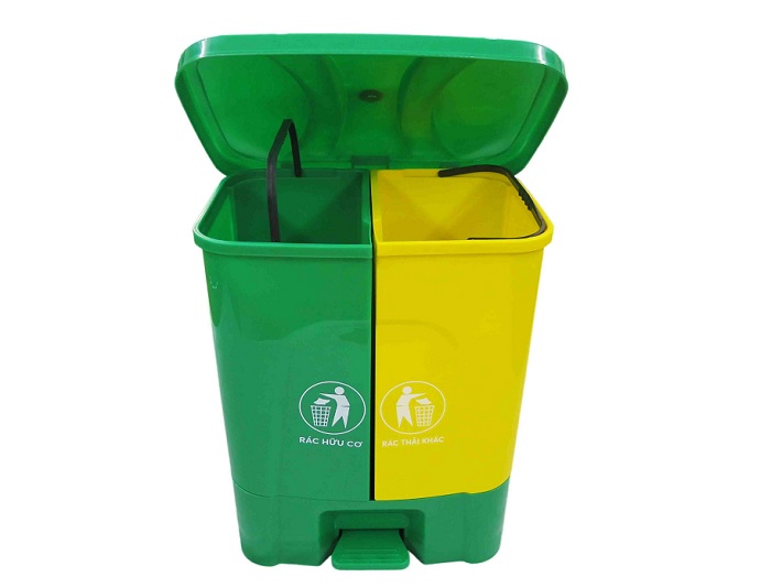 Sự tiện ích thùng phân loại rác 02 ngăn công cộng