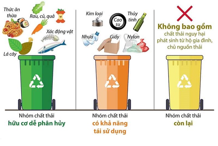 Hướng dẫn mới nhất về phân loại rác thải sinh hoạt theo quy định của Luật bảo vệ môi trường 2020