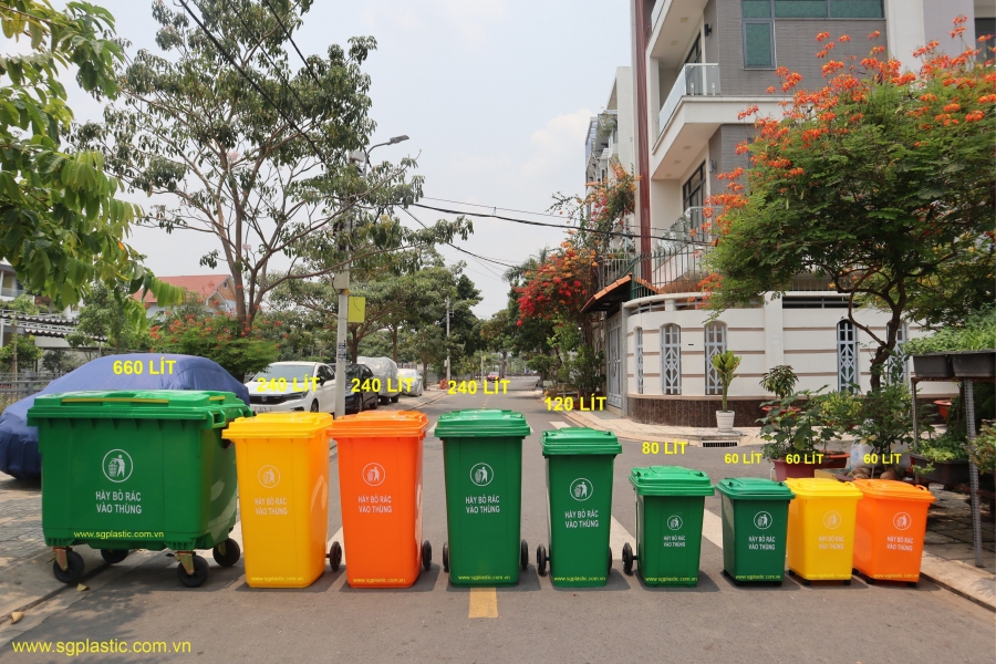 Tiêu chuẩn về kích thước thùng rác công cộng