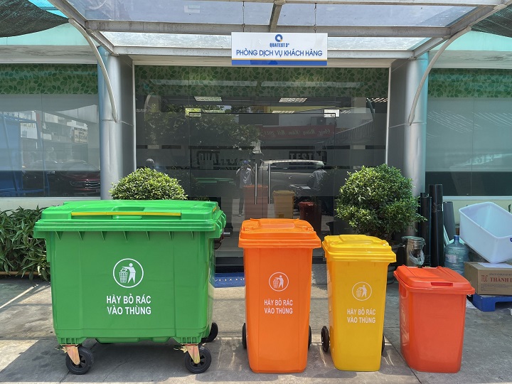 Thùng rác nào sử dụng để đựng chất thải lây nhiễm covid  19?