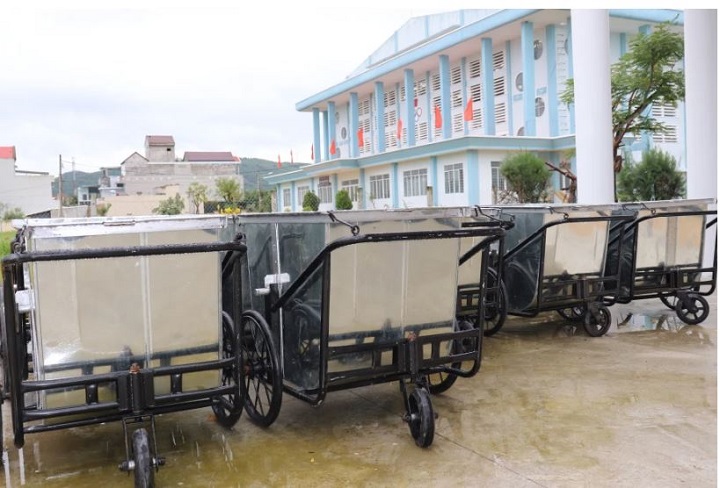 Cung cấp xe gom rác 660 lít cho dự án xây dựng nông thôn mới huyện Phú Hòa