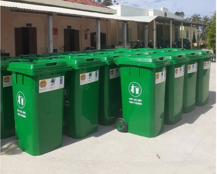 Cung cấp thùng rác, xe gom rác cho dự án bảo tồn Hòn Yến, Phú Yên