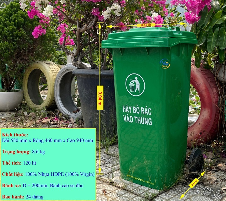 Những điều bạn nên biết về thùng rác nhựa HDPE 120 lít