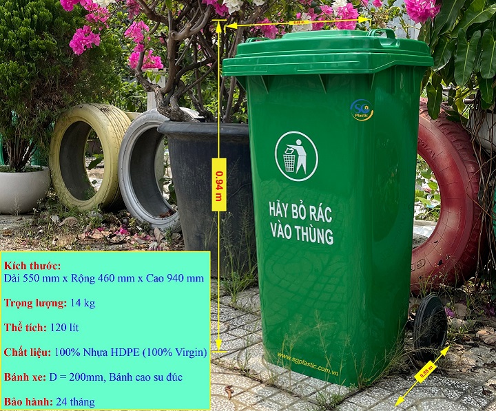 Những điều bạn cần biết về thùng rác nhựa HDPE 120 lít