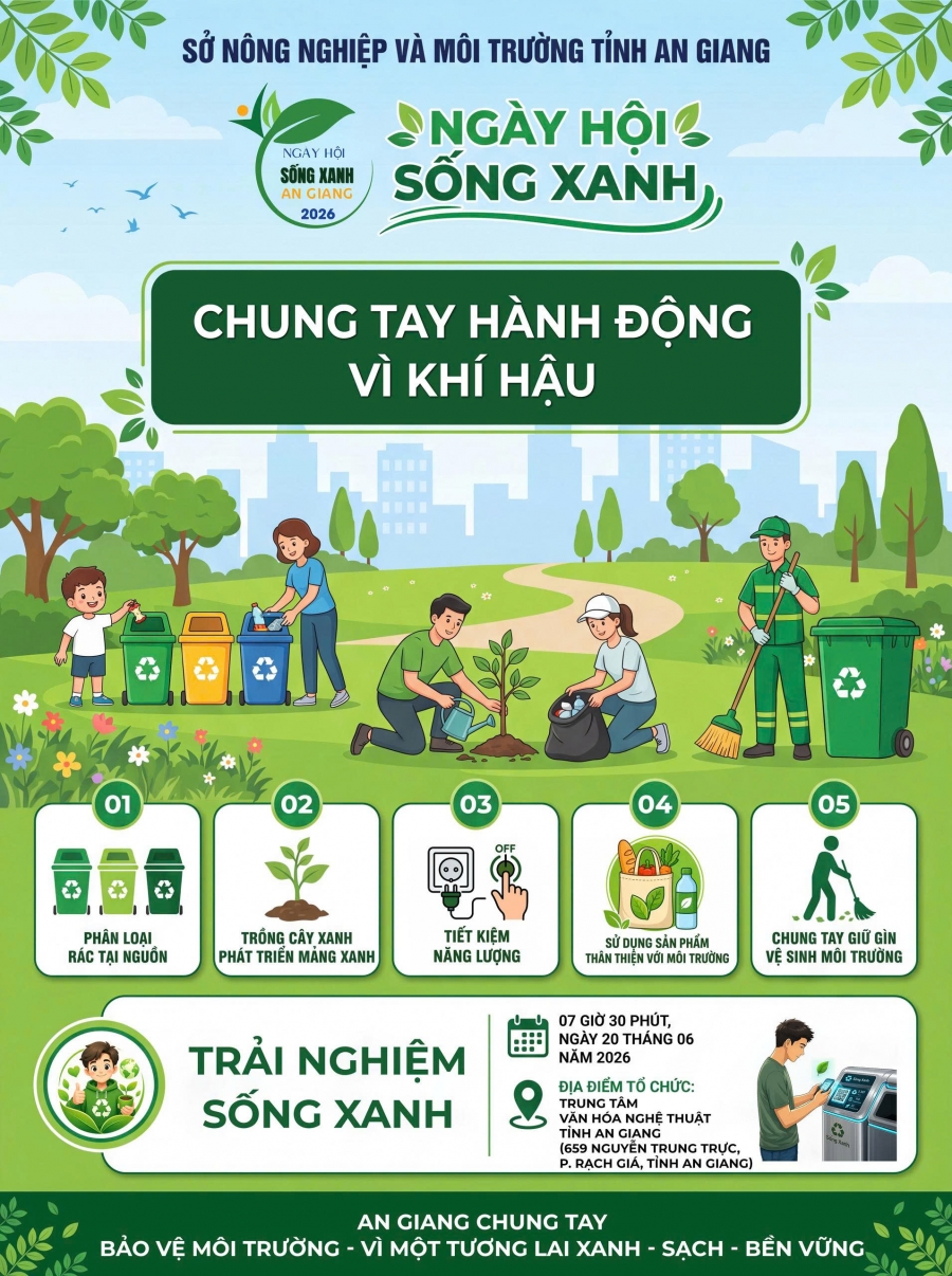 Mẫu thông cáo báo chí Ngày hội sống xanh cấp tỉnh, phường, xã