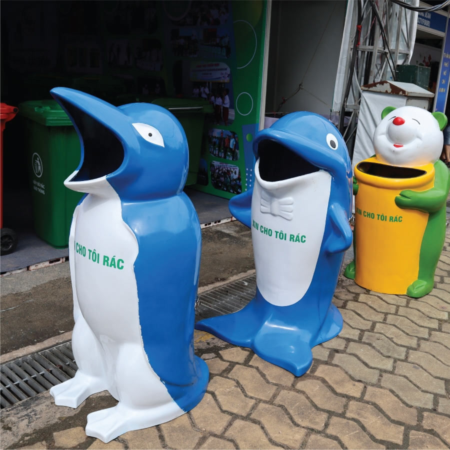 Thùng Rác Chim Cánh Cụt