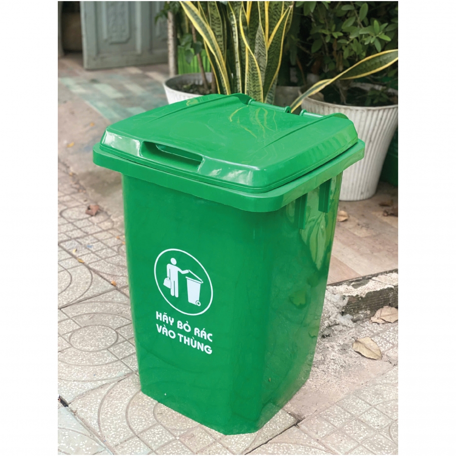 Thùng rác nhựa 90 lít nắp kín