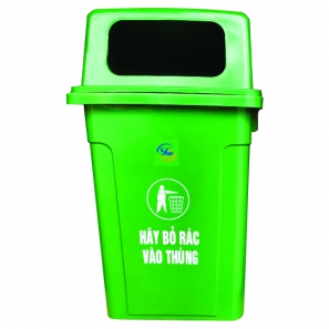 Thùng rác nhựa công cộng nắp hở
