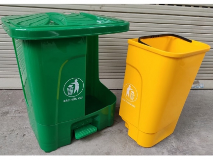 Sự tiện ích thùng phân loại rác 02 ngăn công cộng