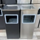 Thùng Rác Inox Gạt Tàn Vuông