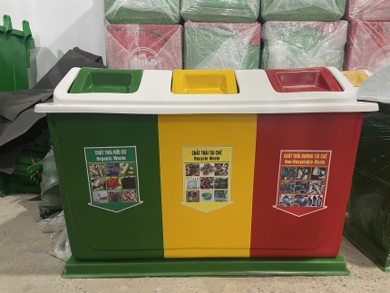 Các mẫu thùng rác phân loại 3 ngăn phổ biến