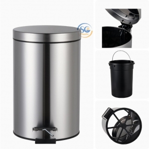 Thùng rác Inox đạp chân 12 lít