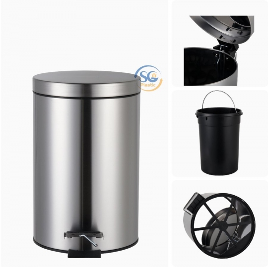 Thùng rác Inox đạp chân 8 lít