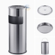 Thùng rác inox có gạt tàn tròn 20 lít
