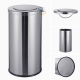 Thùng rác inox tròn có nắp lật 55 lít