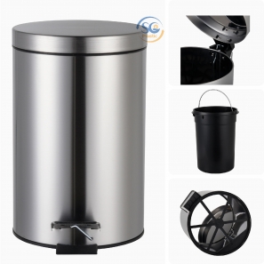 THÙNG RÁC INOX ĐẠP CHÂN 20 LÍT