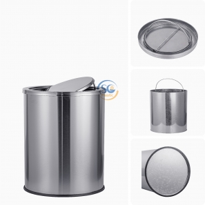 THÙNG RÁC INOX LẬT TRÒN 10 LÍT