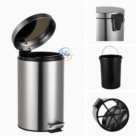 THÙNG RÁC INOX ĐẠP CHÂN 30 LÍT