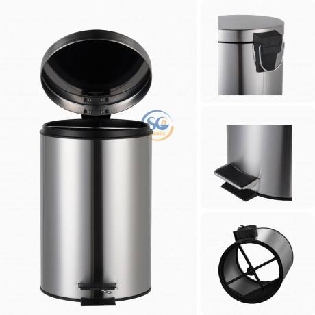 Thùng rác Inox đạp chân 12 lít