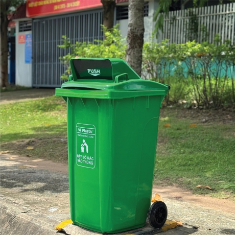 Thùng rác nhựa 240 lít nắp hở