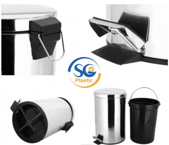 THÙNG RÁC INOX ĐẠP CHÂN 20 LÍT