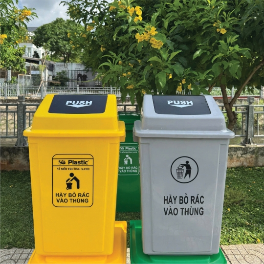 Thùng rác nhựa 60 lít nắp lật