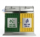THÙNG RÁC CÔNG CỘNG 2 NGĂN INOX