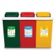 Thùng Rác 3 Ngăn Composite